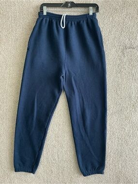 Member’s Mark Unisex Navy Blue Fleece Jogger Sweatpants Sz Men’s S/Women’s M